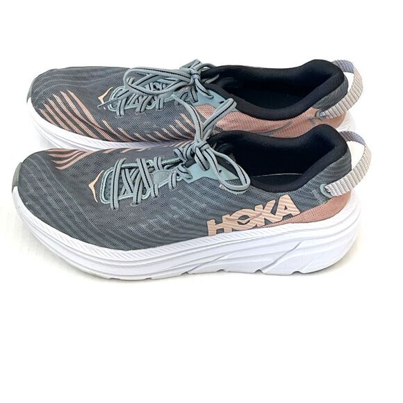 HOKA ONE ONE WOMEN'S RINCON RUNNING SHOES LEAD / PINK SAND Sz 8 - Picture 3 of 7